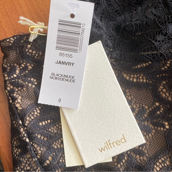 Aritzia Wilfred Janvry Black Lace Dress NWT Size 0 - Picture 8 of 11